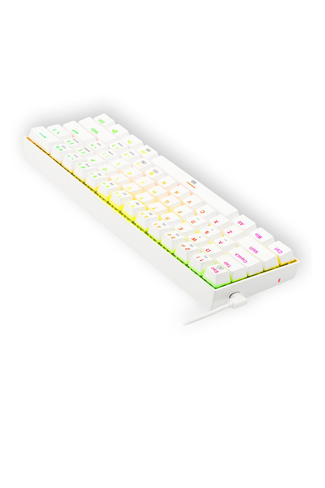 REDRAGON - Redragon K630W Dragonborn White 60% Wired RGB Mechanical Gaming Keyboard - white