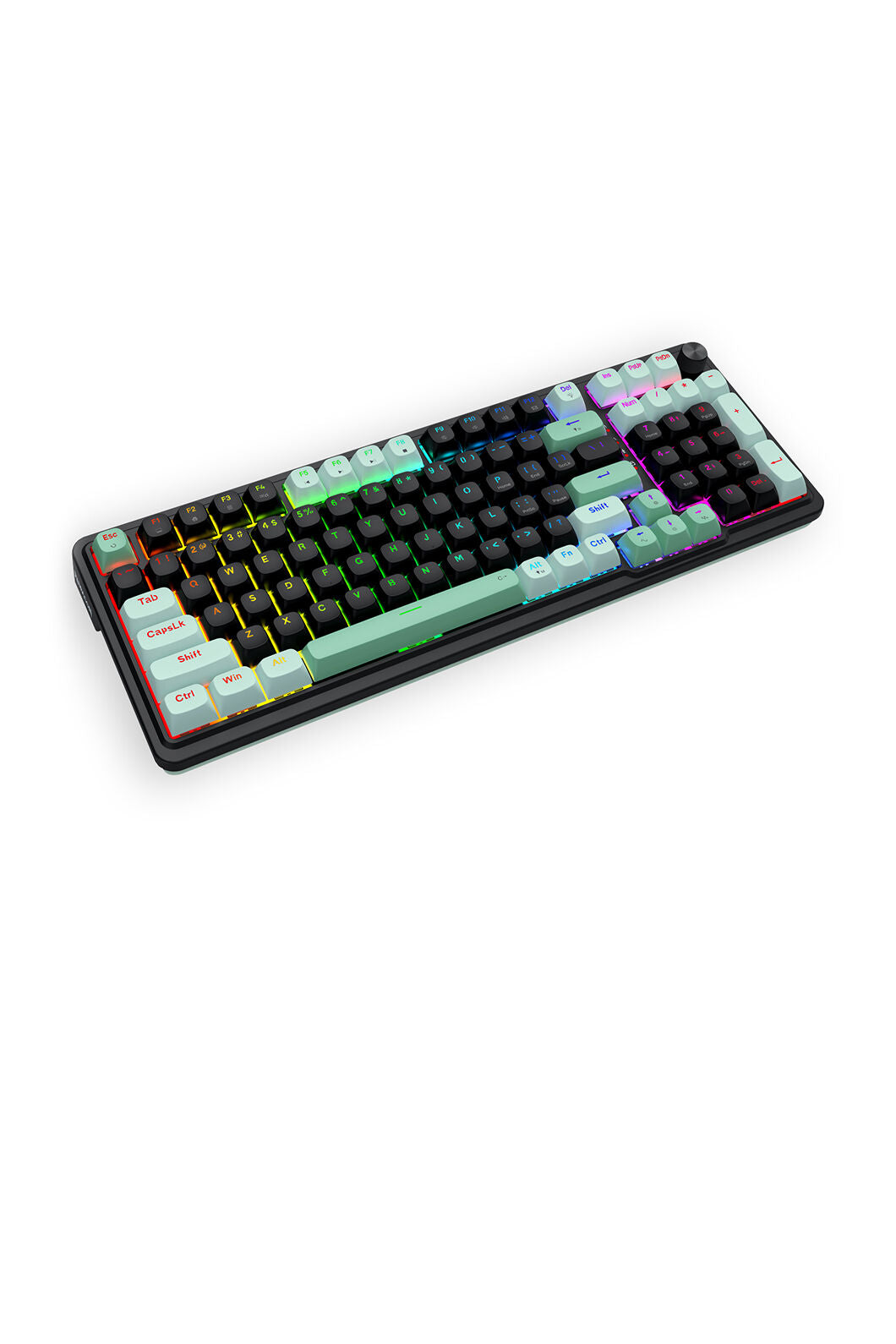 REDRAGON - Redragon EISA K686BG-RGB-M Rapid Trigger 8K Wired Magnetic HE Gaming Keyboard - black-green