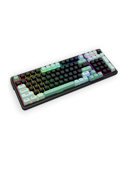 REDRAGON - Redragon EISA K686BG-RGB-M Rapid Trigger 8K Wired Magnetic HE Gaming Keyboard - black-green