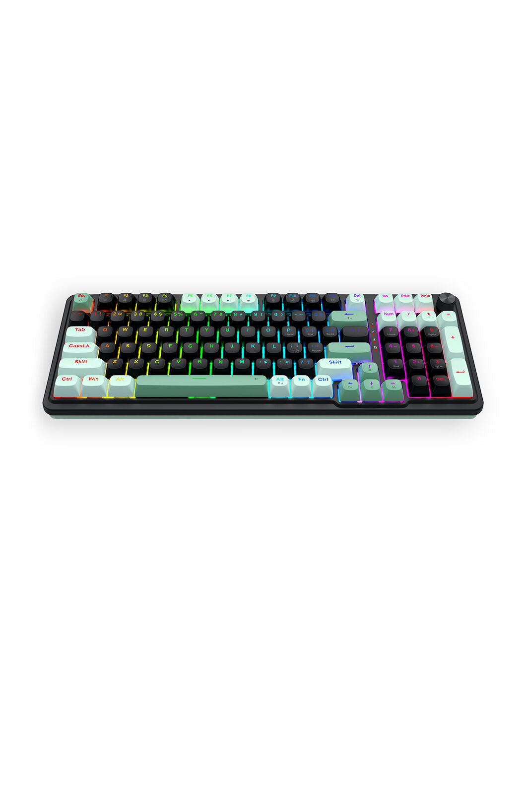 REDRAGON - Redragon EISA K686BG-RGB-M Rapid Trigger 8K Wired Magnetic HE Gaming Keyboard - black-green