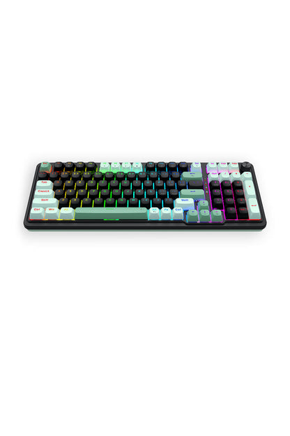 REDRAGON - Redragon EISA K686BG-RGB-M Rapid Trigger 8K Wired Magnetic HE Gaming Keyboard - black-green