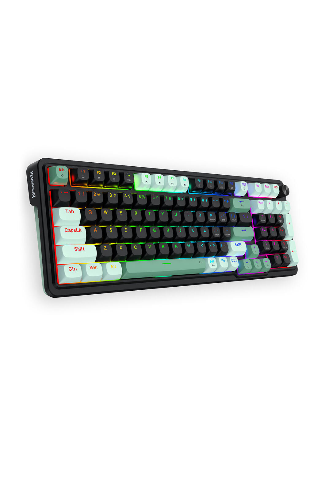 REDRAGON - Redragon EISA K686BG-RGB-M Rapid Trigger 8K Wired Magnetic HE Gaming Keyboard - black-green