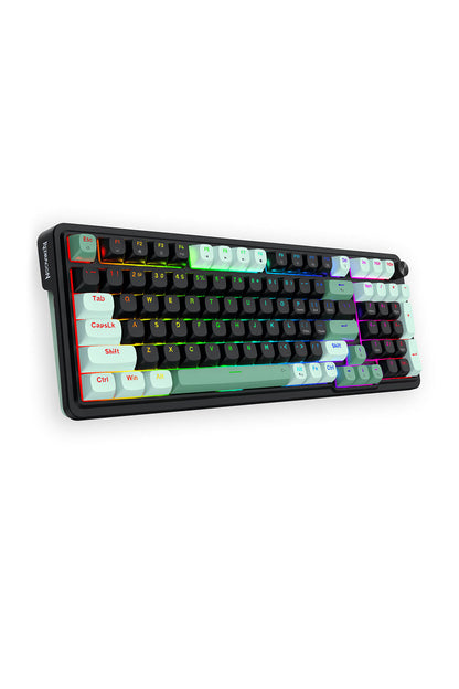 REDRAGON - Redragon EISA K686BG-RGB-M Rapid Trigger 8K Wired Magnetic HE Gaming Keyboard - black-green