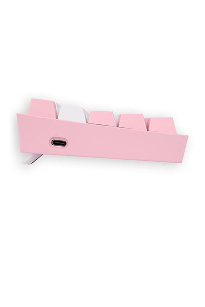 REDRAGON - Redragon K617-RGB Fizz White/Pink 60% Wired Mechanical Keyboard - white-pink