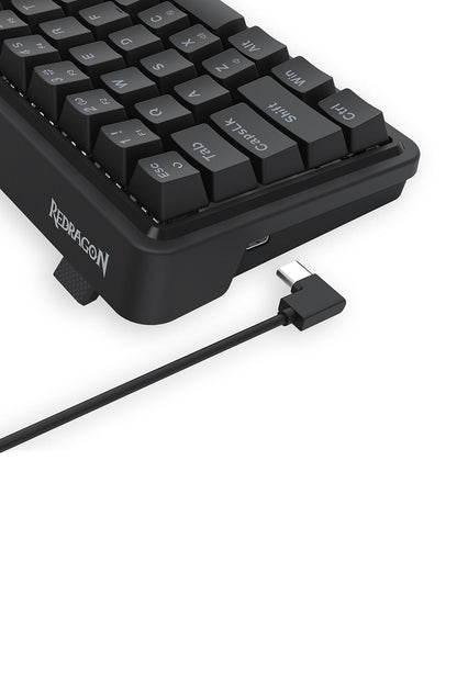 REDRAGON - Redragon K709 NOVA Black 65% Gasket Wired RGB Mechanical Gaming Keyboard - black
