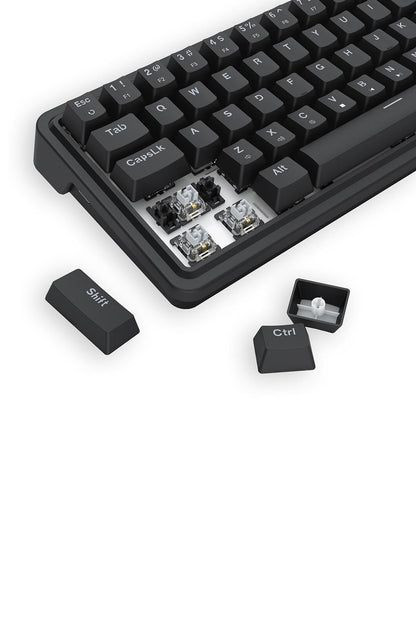 REDRAGON - Redragon K709 NOVA Black 65% Gasket Wired RGB Mechanical Gaming Keyboard - black
