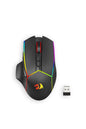 REDRAGON - Redragon M814RGB-PRO Axe Pro Black Honeycomb Tri-Mode RGB Gaming Mouse - black