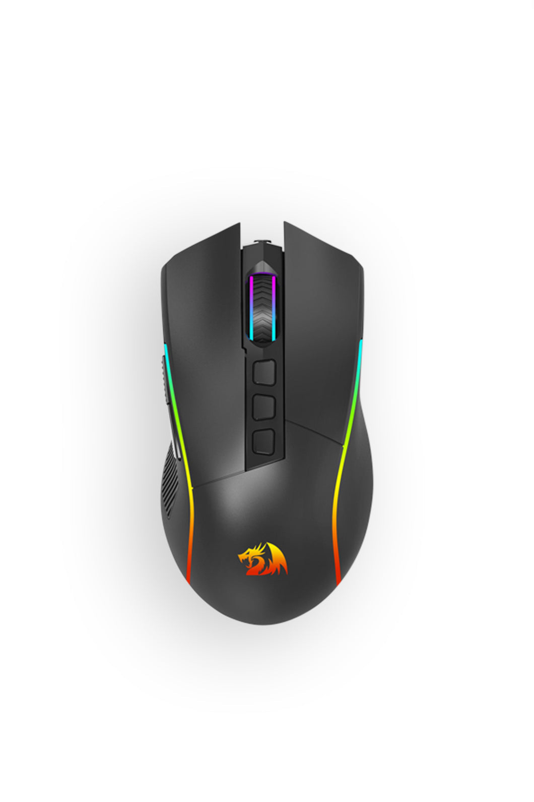REDRAGON - Redragon M812-RGB Plank Black Ergonomic USB Wired 16000 DPI Gaming Mouse - black