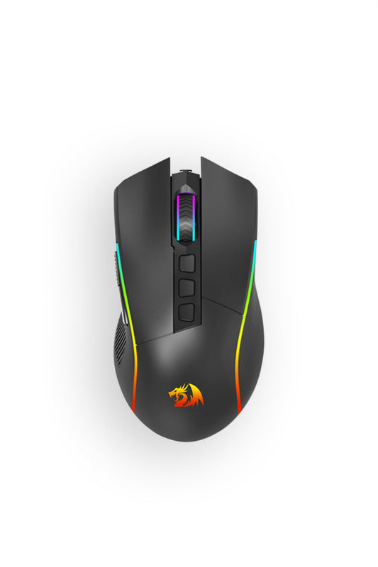 REDRAGON - Redragon M812-RGB Plank Black Ergonomic USB Wired 16000 DPI Gaming Mouse - black