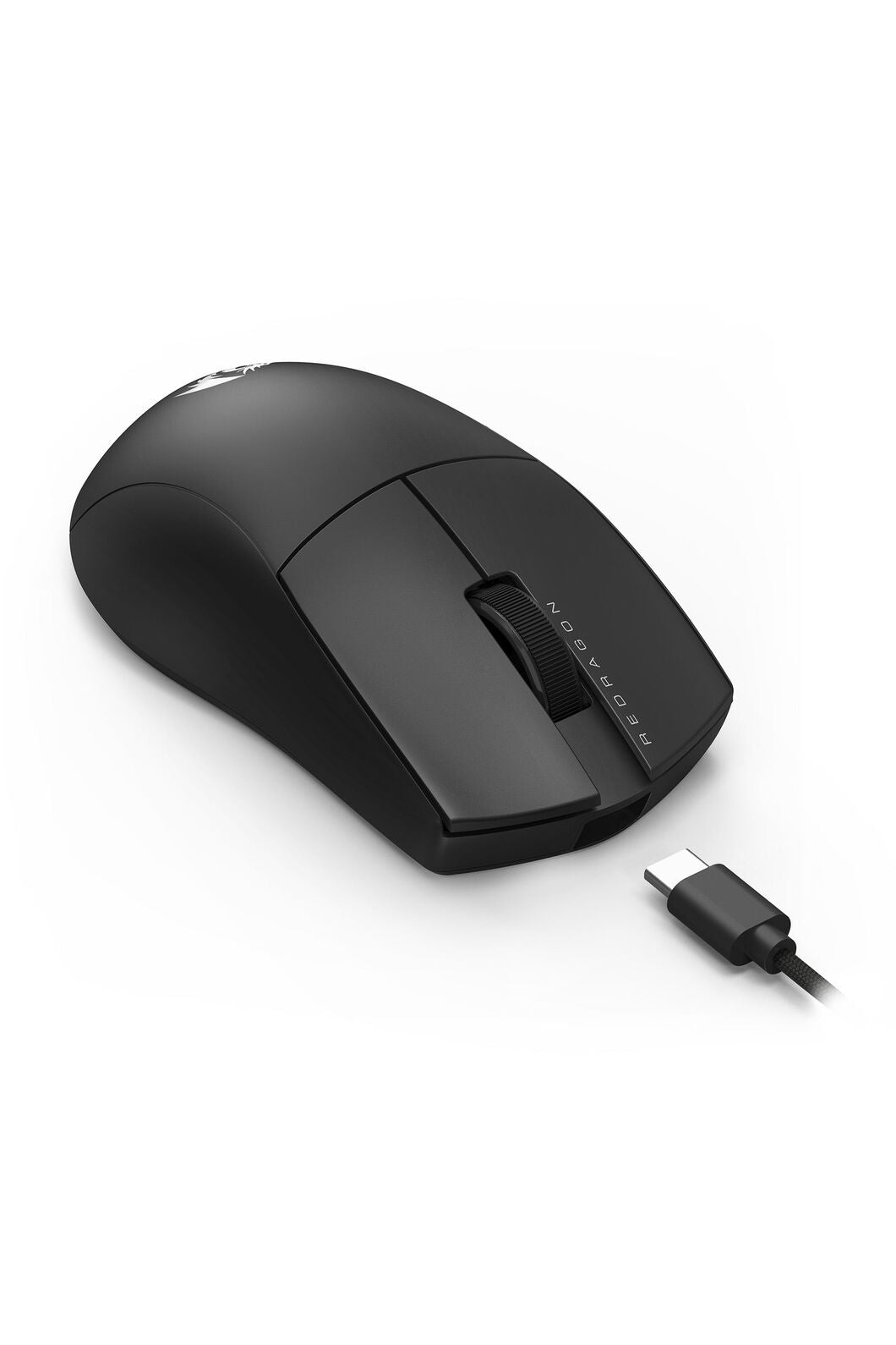 REDRAGON - Redragon M724 Throne Black Ultra-Light 42g Wired 12400 DPI Gaming Mouse - black