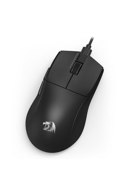 REDRAGON - Redragon M724 Throne Black Ultra-Light 42g Wired 12400 DPI Gaming Mouse - black