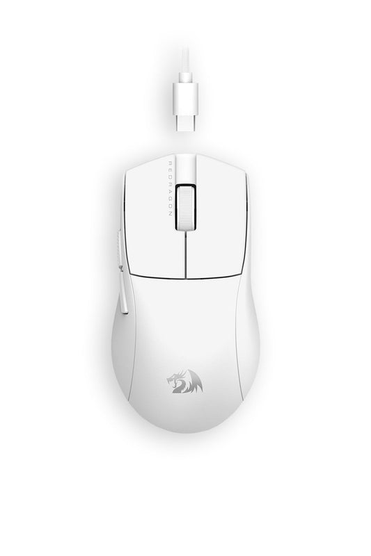 REDRAGON - Redragon M724W Throne White Ultra-Light Wired Gaming Mouse - white