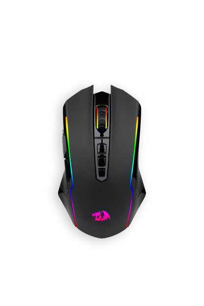 REDRAGON - Redragon M914-RGB NIX Black Full-Size Tri-Mode RGB Gaming Mouse - black