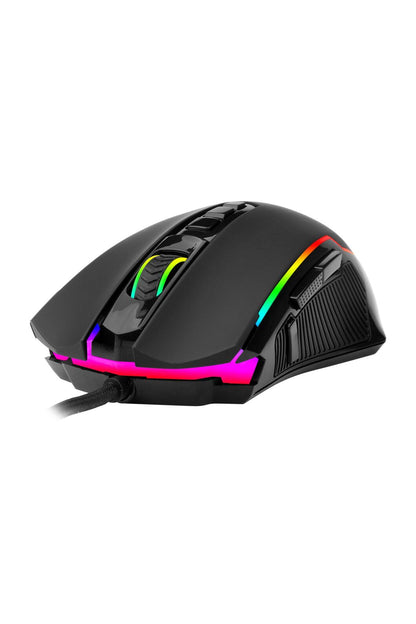 REDRAGON - Redragon M910-K Ranger Black Full-Size RGB USB Wired Gaming Mouse - black