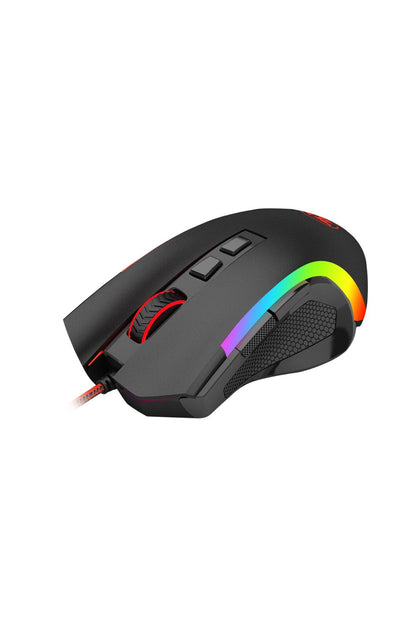REDRAGON - Redragon M607 Griffin Black USB Wired RGB Gaming Mouse - black