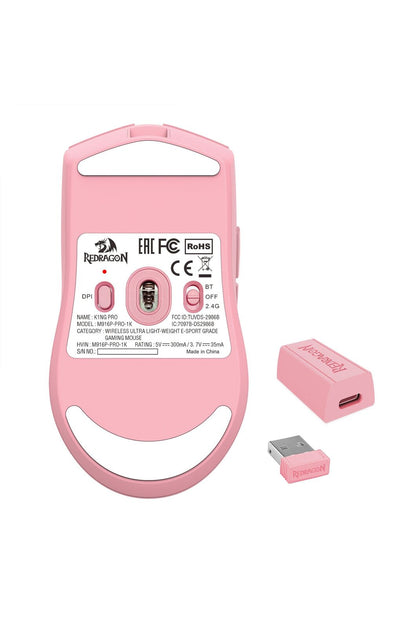 REDRAGON - M916P-PRO-4K K1ng Pro Mouse - pink