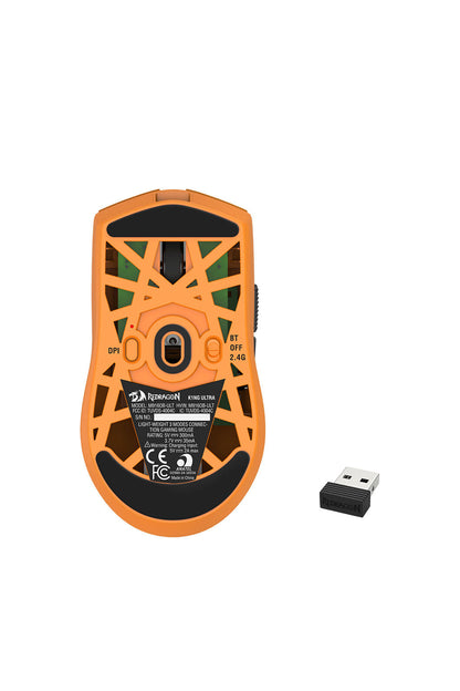 REDRAGON - Redragon M916OB-ULT K1ng Pro Orange 8K Hz Ultra-Light Tri-Mode Gaming Mouse - orange
