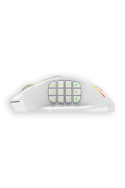 REDRAGON - Redragon M913W Impact Elite MMO White Wireless Gaming Mouse - white