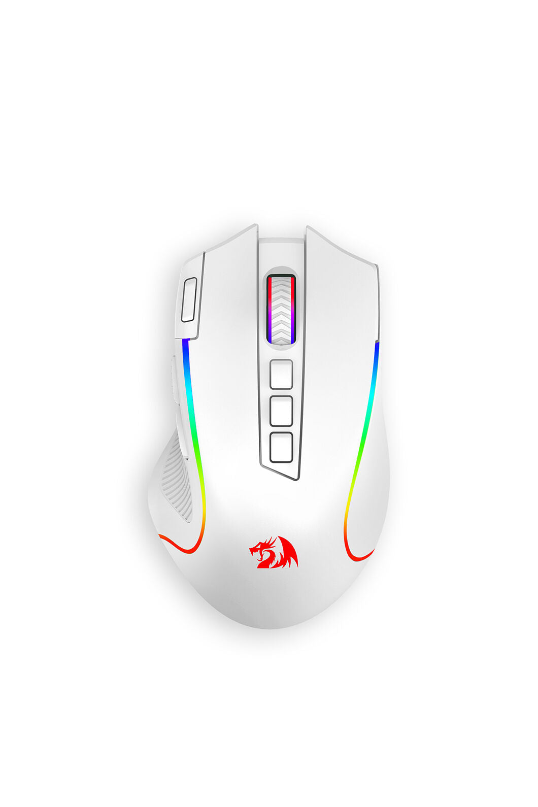 REDRAGON - Redragon M612W-PRO Predator White Tri-Mode Wireless RGB Gaming Mouse - white