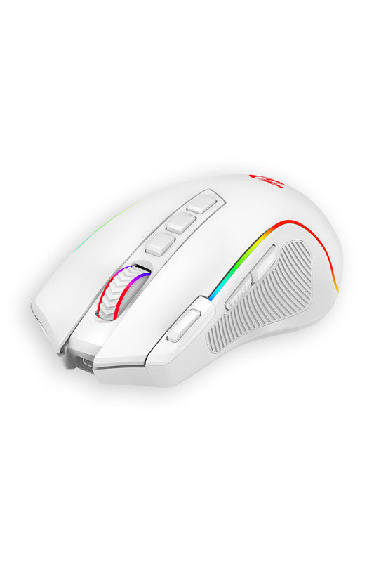 REDRAGON - Redragon M612W-PRO Predator White Tri-Mode Wireless RGB Gaming Mouse - white