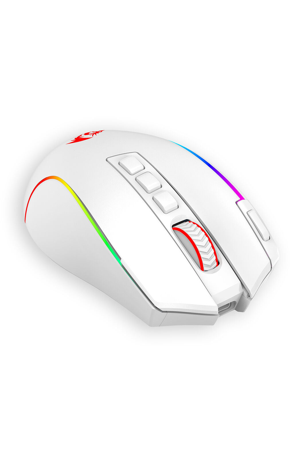 REDRAGON - Redragon M612W-PRO Predator White Tri-Mode Wireless RGB Gaming Mouse - white