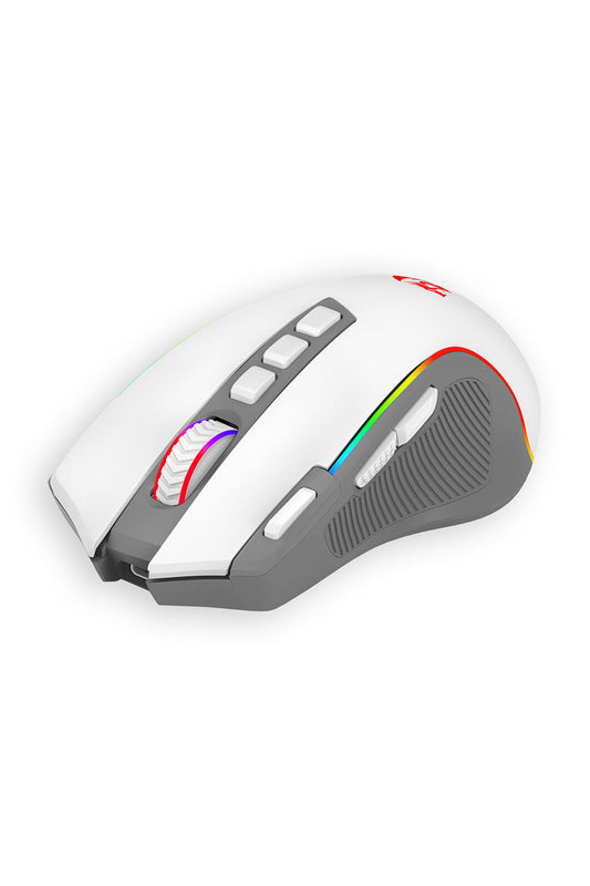 REDRAGON - Redragon Predator M612WG Pro Mouse Tri-Mode Wireless RGB Programable - white-grey