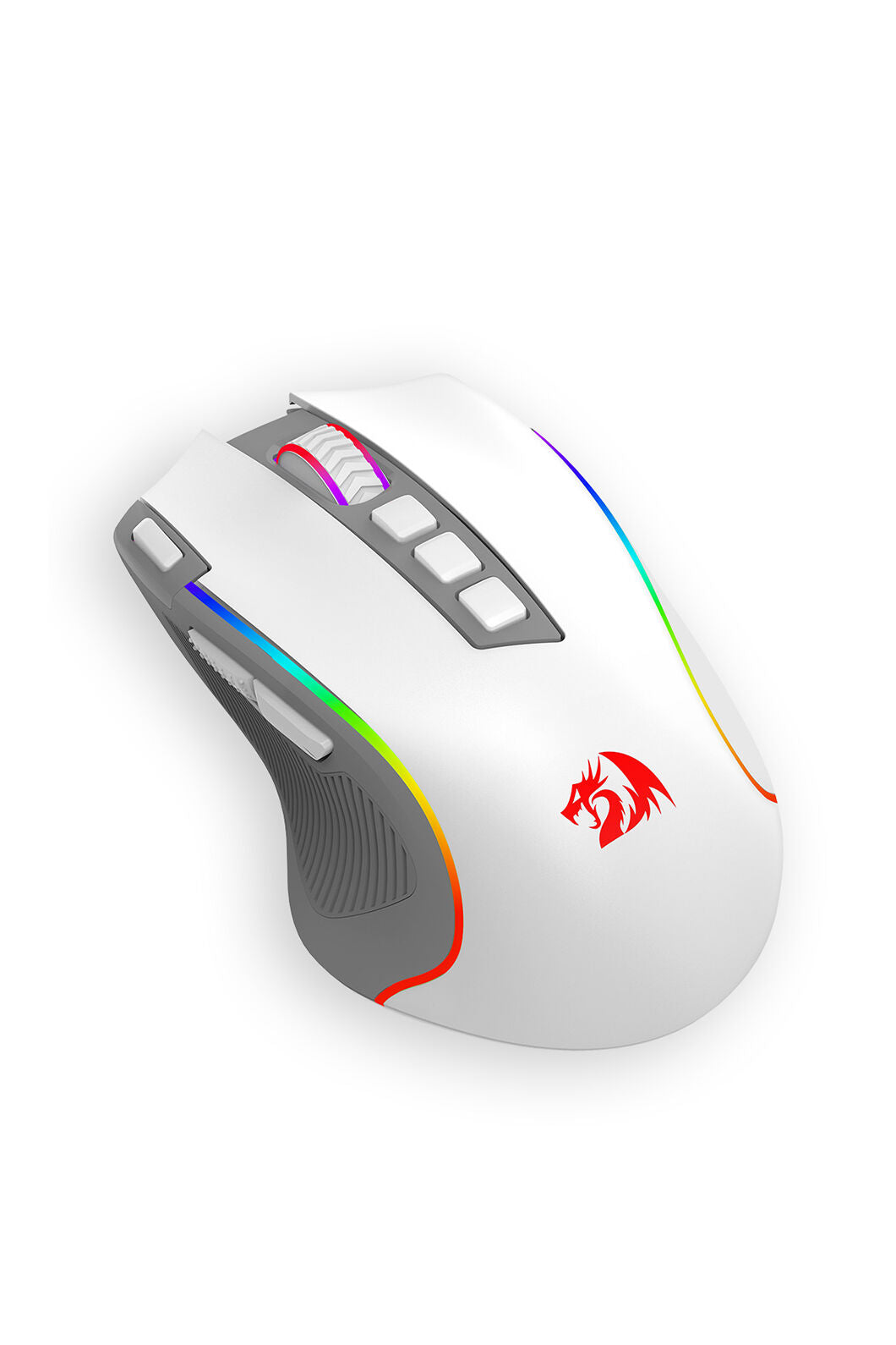 REDRAGON - Redragon Predator M612WG Pro Mouse Tri-Mode Wireless RGB Programable - white-grey