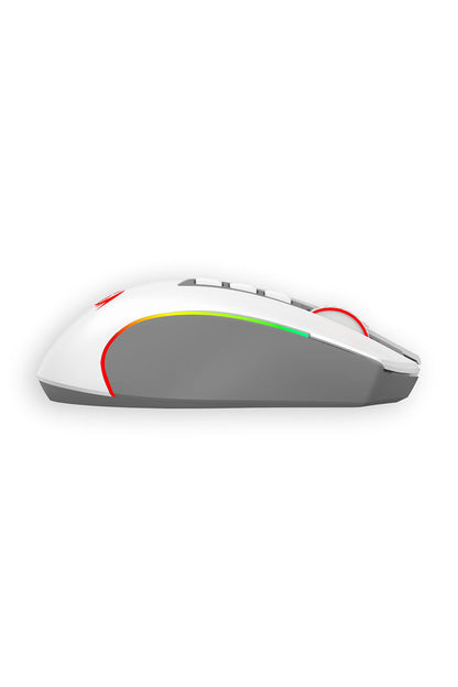 REDRAGON - Redragon Predator M612WG Pro Mouse Tri-Mode Wireless RGB Programable - white-grey