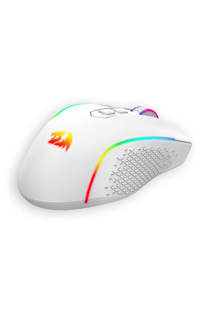 REDRAGON - Redragon M810W-RGB-MAX Taipan White Tri-Mode Wireless Gaming Mouse - white