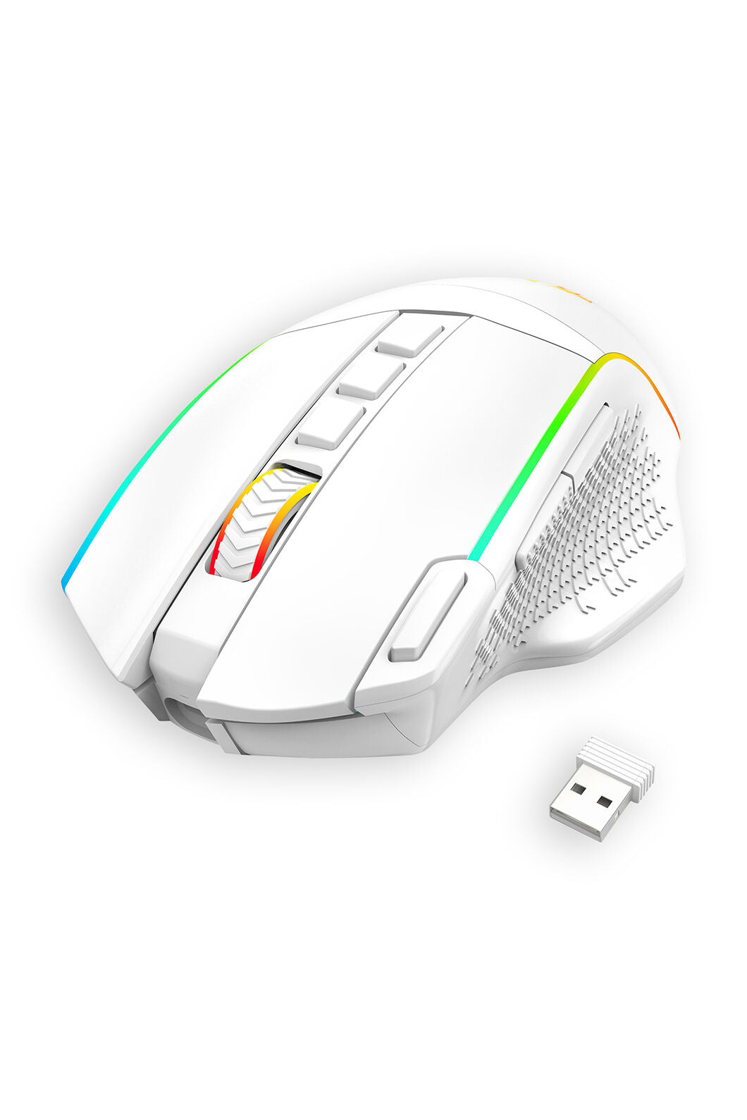 REDRAGON - Redragon M991 White Tri-Mode Wireless 26K DPI Mechanical Gaming Mouse - white
