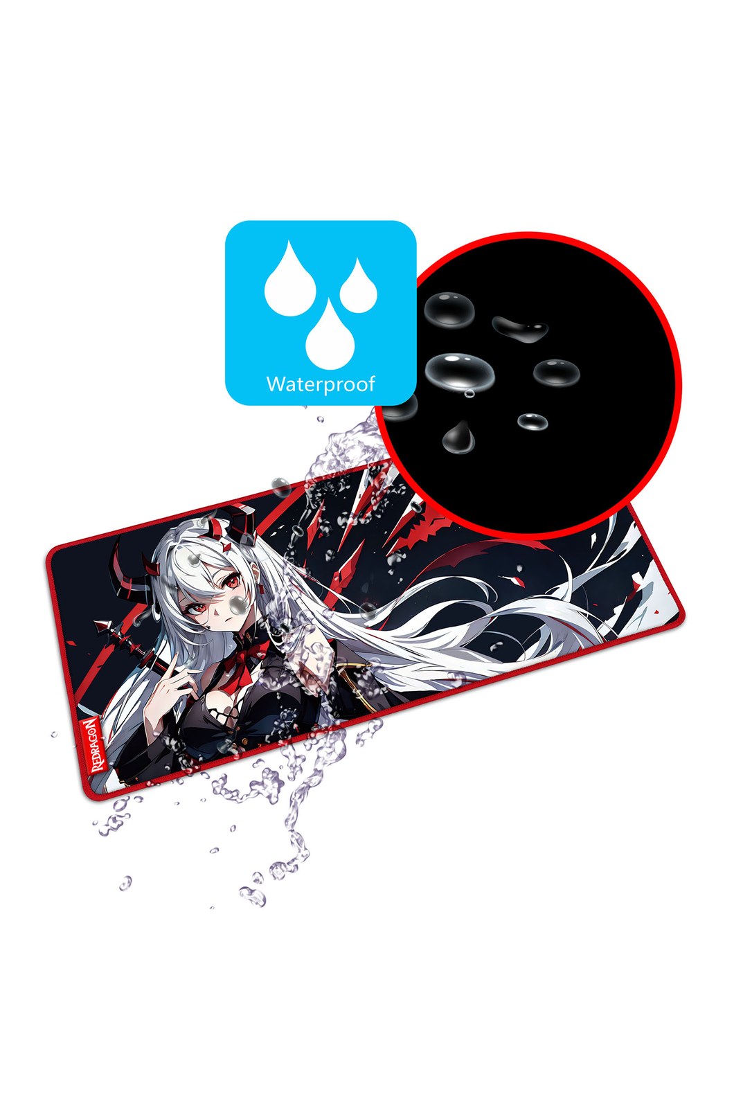 REDRAGON - Redragon P047 AK2 Black Large Extended Smooth Control Gaming Mouse Pad - black