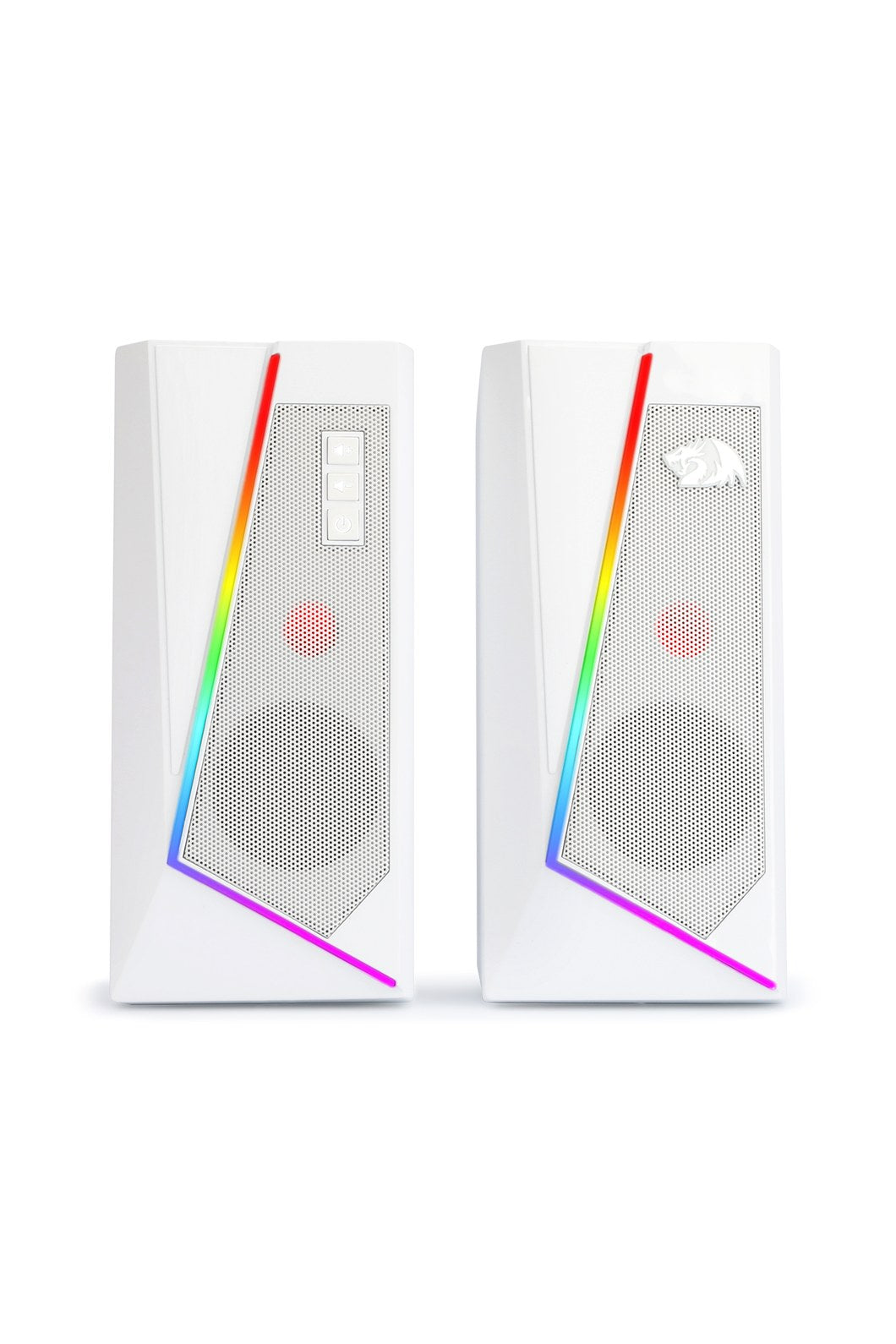 REDRAGON - Redragon GS520W Anvil White Vertical RGB Touch Control Desktop Speaker - white