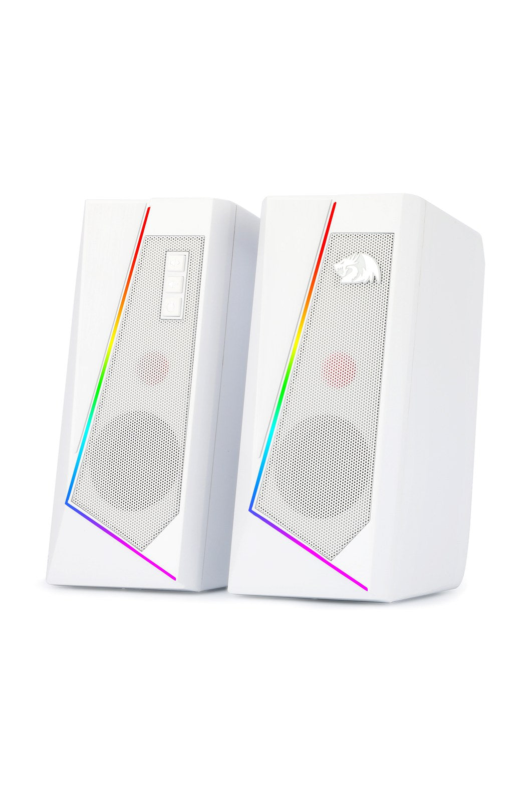 REDRAGON - Redragon GS520W Anvil White Vertical RGB Touch Control Desktop Speaker - white