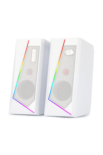 REDRAGON - Redragon GS520W Anvil White Vertical RGB Touch Control Desktop Speaker - white