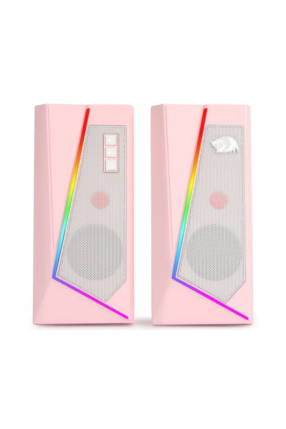 REDRAGON - Redragon GS520P Anvil Pink Vertical RGB Touch Control Desktop Speaker - pink