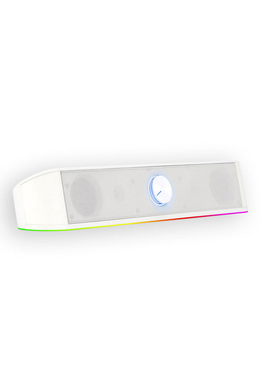 REDRAGON - Redragon GS560W Adiemus White Compact RGB Enhanced Bass Sound Bar Speaker - white