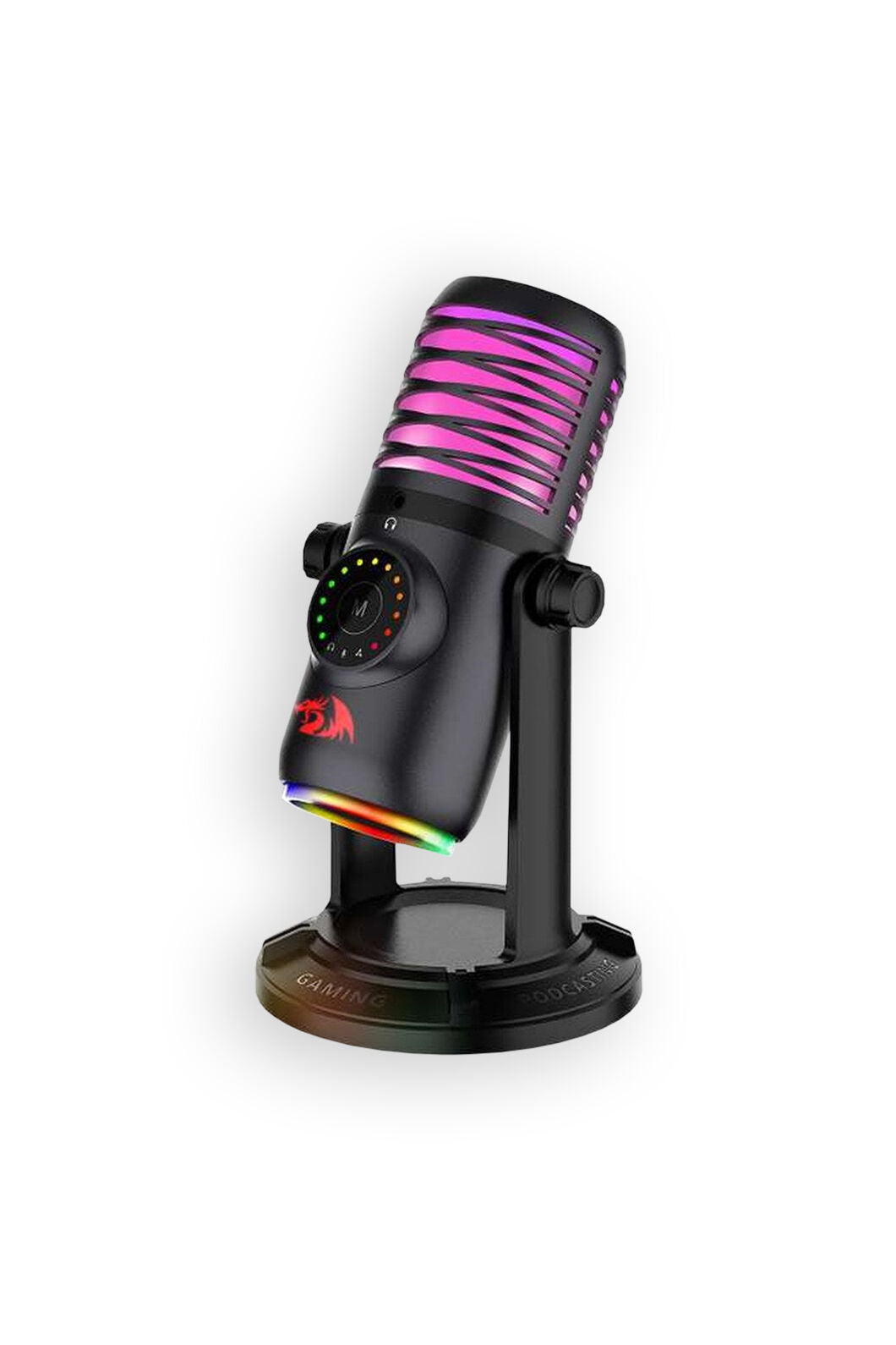 REDRAGON - Redragon GM306 Stellar Is Black USB RGB Multi-Pattern Condenser Microphone - black