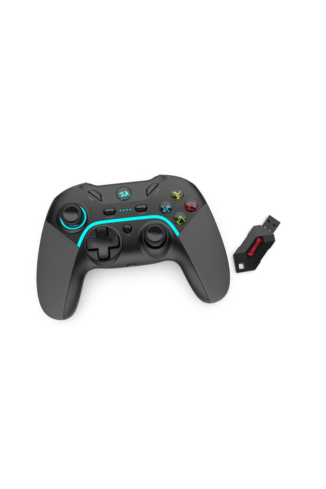 REDRAGON - Redragon G808-PRO Harrow Black Wireless Precision RGB Gaming Gamepad - black
