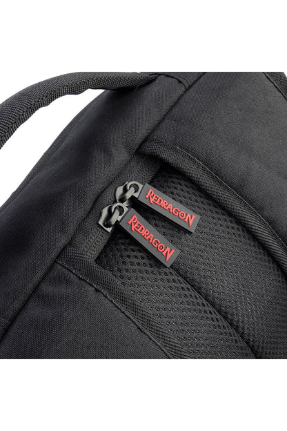 REDRAGON - Redragon GB-76 Black Laptop Backpack 15.6-Inch Protective Storage Carry Bag - black